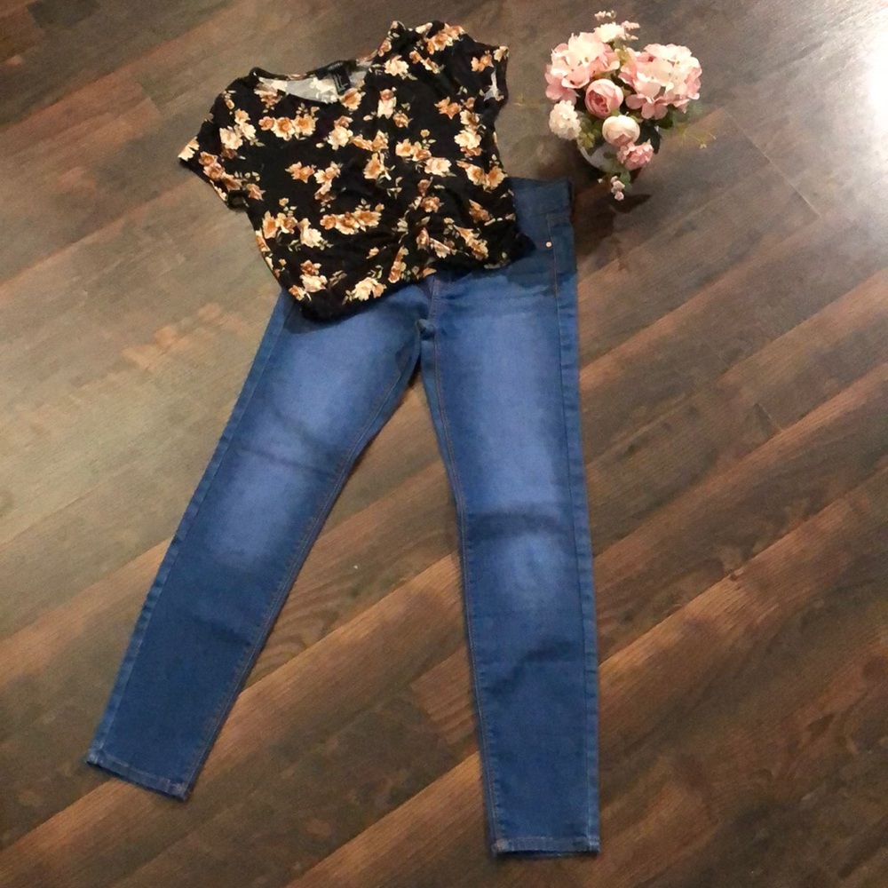 Blue Jordache super skinny jeans girls size 10
